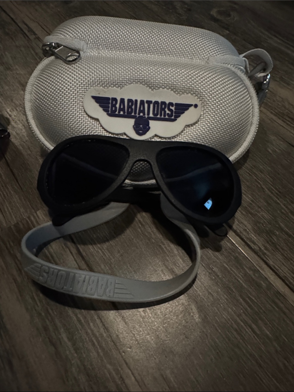 Set of TWO Babiators Matte Black Kids Aviator Sunglasses with White Case